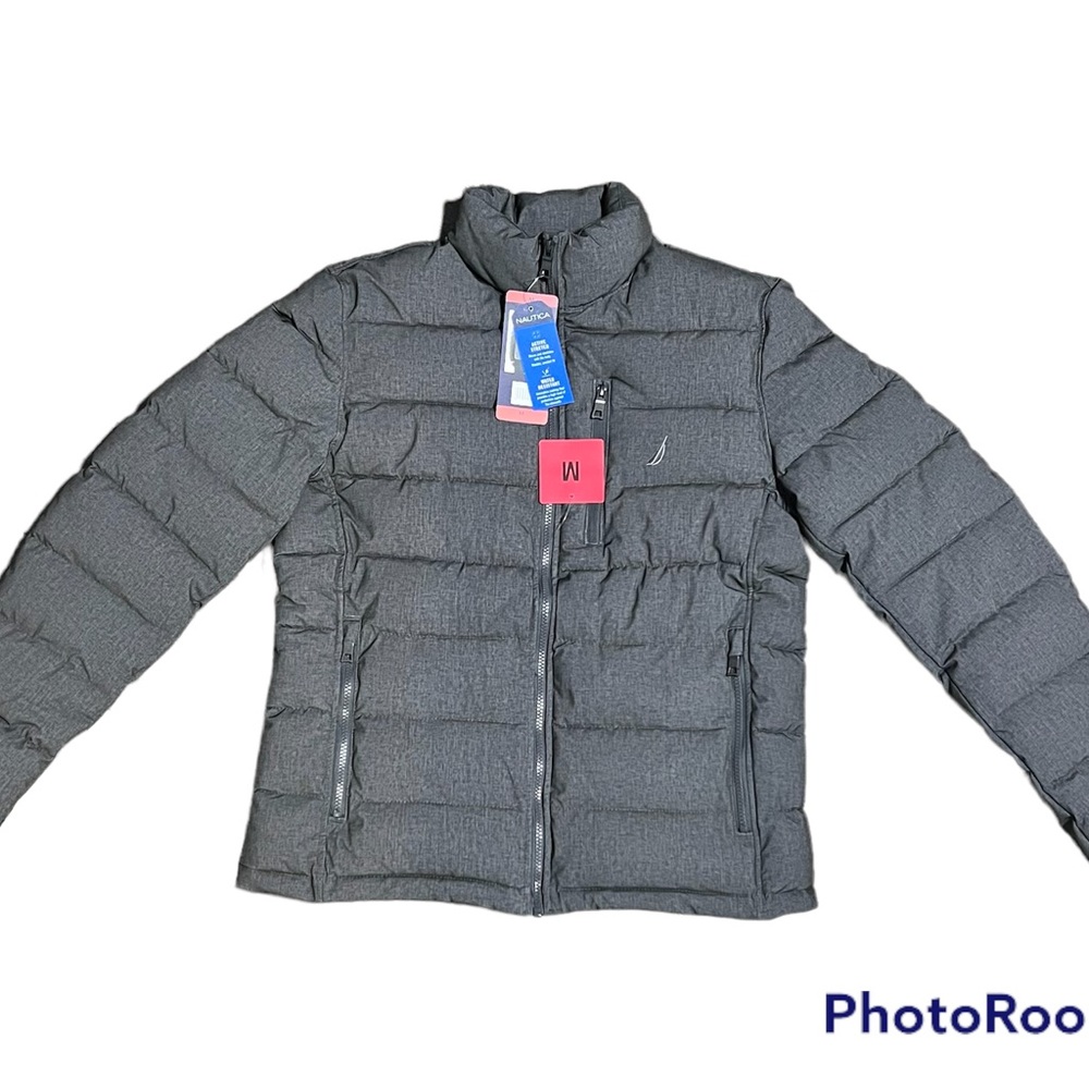 Nautica Mens Quilted Stretch Puffer Jacket Medium